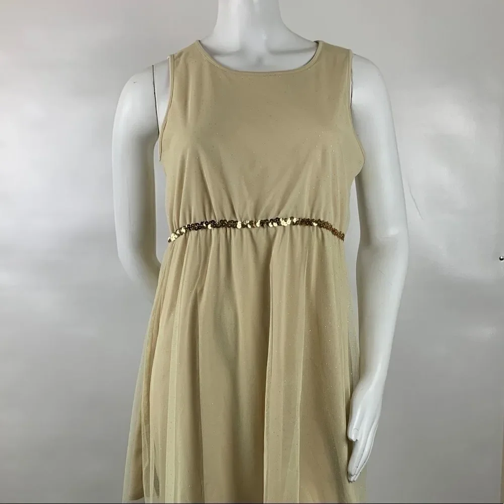 3For$20 Tital Girl XXL 20 1/2 Plus Gold Dress